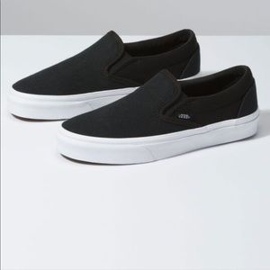 Vans slip on, herringbone black size 9
